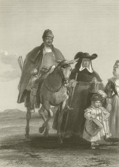 Gruppe von Figuren, die Madrid betreten von David Wilkie