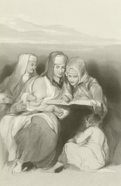 Hebräische Frauen lesen die Schriften in Jerusalem von David Wilkie