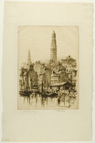Greenock Nr. 1, Platte dreizehn aus dem Clyde-Set von David Young Cameron