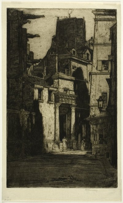 Saint Gervais, Rue des Barres, Platte vier aus dem Paris-Set von David Young Cameron