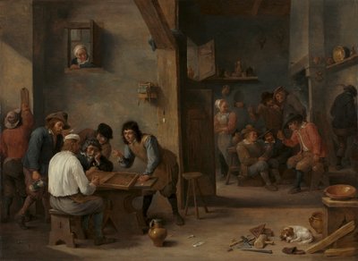 Backgammon-Spiel, ca. 1640 von David Teniers the Younger