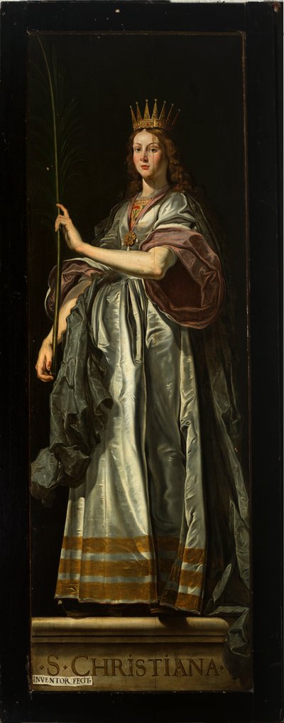 Pfarrkirche (Parochiekerk Onze-Lieve-Vrouw). Innenraum. Gemälde. Triptychon. David Teniers der Ältere. Rückseite. Christiana. von David Teniers the Younger