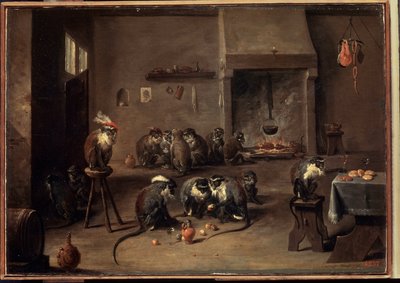 Affen in der Küche von David Teniers the Younger