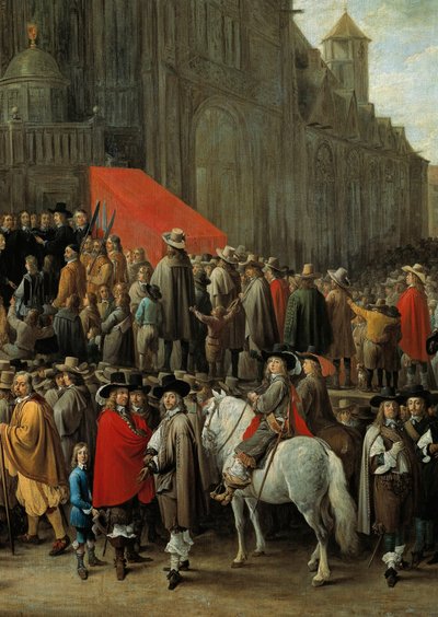 Das Spiel des Papegai in Brüssel 1652 (Detail) von David Teniers the Younger