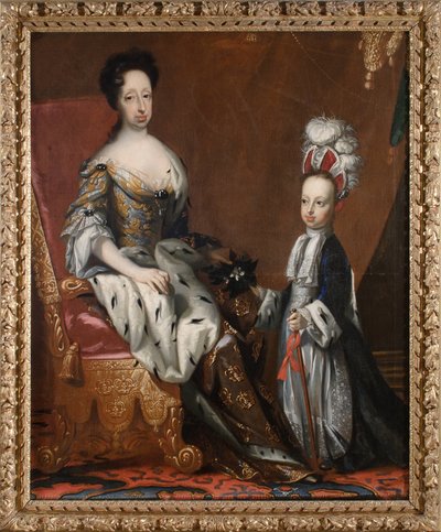 Hedvig Eleonora (1636–1715), Prinzessin von Holstein-Gottorp, Königin von Schweden, und ihr Urenkel Charles Frederick (1700–1739), Herzog von Holstein-Gottorp, 1704 von David von Krafft