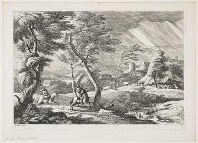Tafel VII, aus einer Reihe von Landschaften, 1743 von Davide Antonio Fossati
