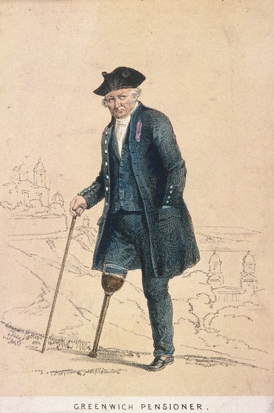 Ein Greenwich-Pensionär mit einem Bein, 1855 von Day and Son