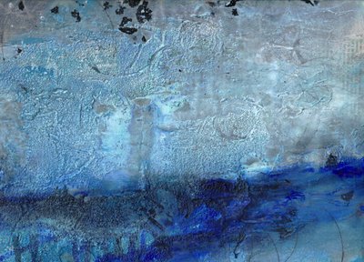 Tiefblaue Abstraktion von Deb Chaney