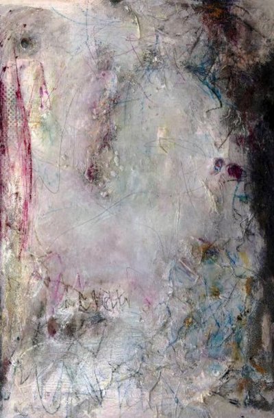 Dramatisches Pink-Blau Abstrakt von Deb Chaney
