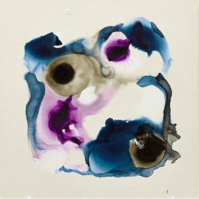 Fließendes Blau Lila Abstrakt von Deb Chaney