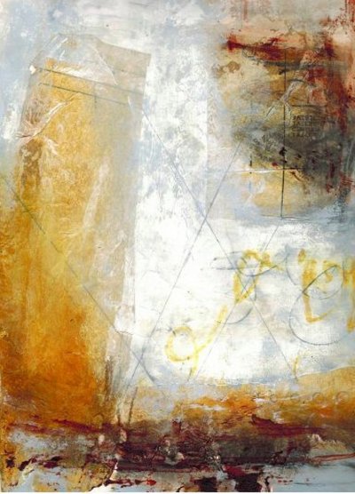 Goldene Abstrakte Schichten von Deb Chaney