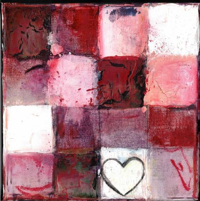 Rotes kariertes Herz von Deb Chaney