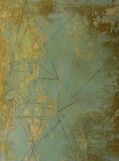Texturierte Geometrische Goldene Linien von Deb Chaney
