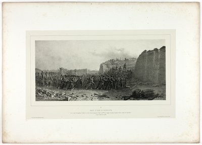 Angriff und Eroberung des Bastions Nr. 6, aus Souvenirs d’Italie: Expédition de Rome von Denis Auguste Marie Raffet