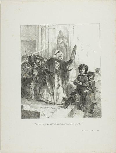 Kinder heutzutage sind ein schlechter Haufen! von Denis-Auguste-Marie Raffet