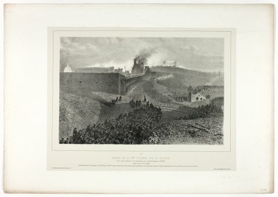 Abfahrt der dritten Kolonne, genannt die Unterstützung, aus Souvenirs d’Italie: Expedition nach Rom von Denis Auguste Marie Raffet