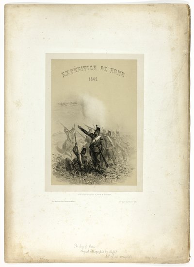 Expedition nach Rom, 1849: Ihr Empfang ist weder höflich noch politisch, aus Souvenirs d’Italie: Expédition de Rome von Denis Auguste Marie Raffet