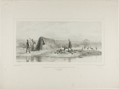 Wachposten für die ungarischen Militärkolonien, linkes Ufer der Donau, 7. Juli 1837 von Denis Auguste Marie Raffet