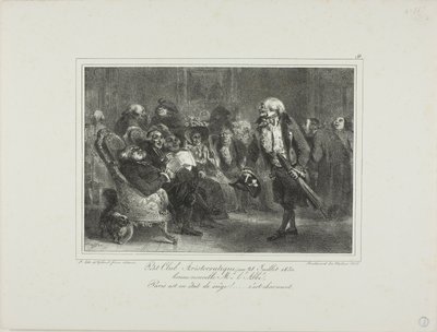 Kleiner aristokratischer Club, 28. Juli 1830 von Denis Auguste Marie Raffet