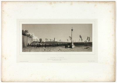 Eröffnung der ersten Parallele, aus Souvenirs d’Italie: Expédition de Rome von Denis Auguste Marie Raffet