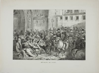 Revolte von Pavia von Denis Auguste Marie Raffet