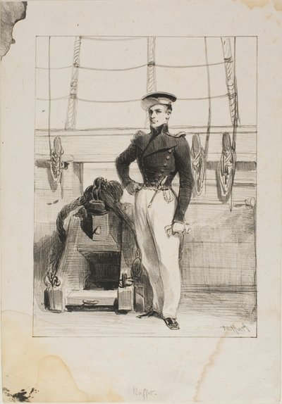 Royal Navy, Mannschaft der Linie, Schiffsflagge von Denis Auguste Marie Raffet