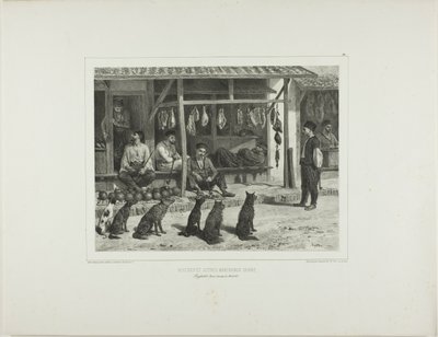 Der Metzger und andere tatarische Händler von Denis Auguste Marie Raffet