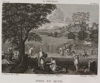 Booz und Ruth, nach Nicolas Poussin von Denis Sebastien Leroy