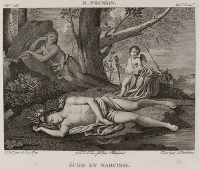 Echo und Narziss, nach Nicolas Poussin von Denis Sebastien Leroy