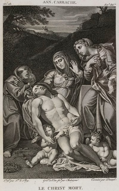 Der tote Christus, nach Annibale Carracci von Denis Sebastien Leroy