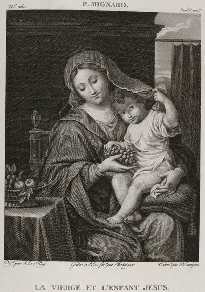 Die Jungfrau und das Jesuskind, nach Pierre Mignard von Denis Sebastien Leroy