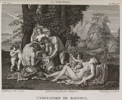Die Erziehung des Bacchus, nach Nicolas Poussin von Denis Sebastien Leroy