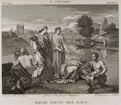 Moses aus den Wassern gerettet, nach Nicolas Poussin von Denis Sebastien Leroy