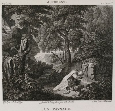 Eine Landschaft, nach Jean-Baptiste Forest von Denis Sebastien Leroy