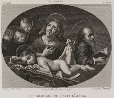 Der Schlaf des kleinen heiligen Johannes, nach Carlo Dolci von Denis Sebastien Leroy