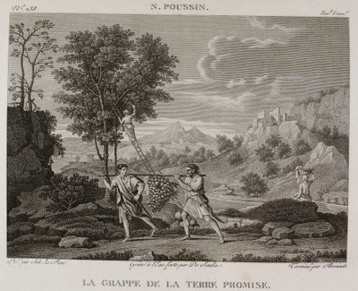 Die Traube des Gelobten Landes, nach Nicolas Poussin von Denis Sebastien Leroy