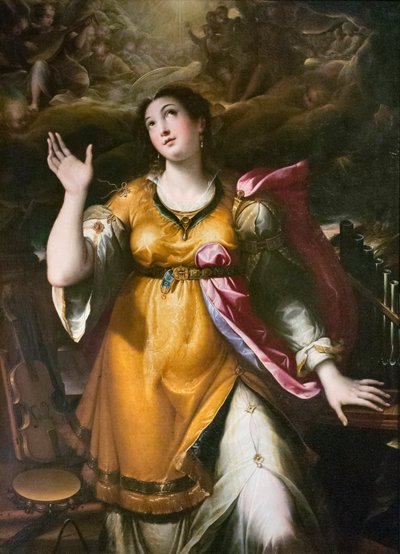St. Cäcilia, ca. 1580 von Denys Calvaert or Calvart