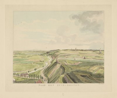 Ansicht der Landschaft südöstlich von Nijmegen von Derk Anthony van de Wart