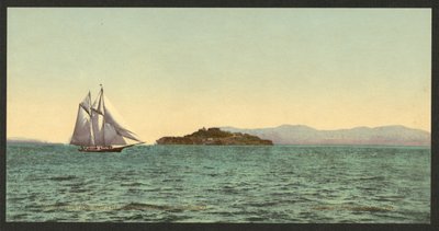 Alcatraz und das Goldene Tor, San Francisco von Detroit Photographic Co.