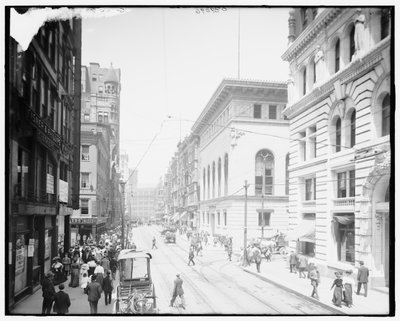 Ecke Fifth Avenue und Wood Street, Pittsburgh, Pa. von Detroit Publishing Co.