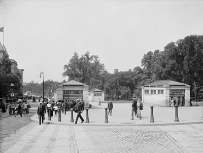 U-Bahn-Eingang und -Ausgang, Boston Common, Boston, Massachusetts, USA, ca. 1900 von Detroit Publishing Co.