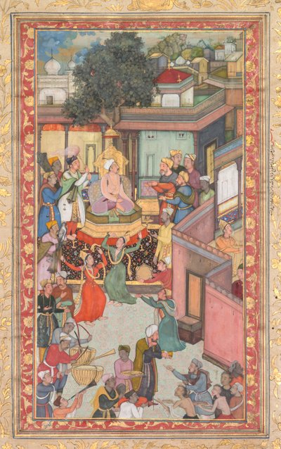 Beschneidungszeremonie für Akbars Söhne, Malerei 126 aus einem Akbar-nama Buch von Akbar... von Dharam Das