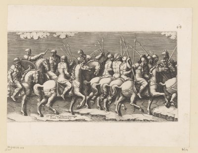 Parade bewaffneter Reiter (Mittelteil) von Diana Mantuana