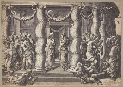 Christus und die Ehebrecherin von Diana Scultori