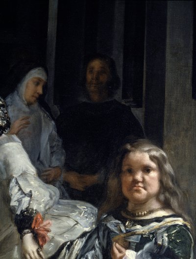 Las Meninas (Detail: Nonne und Zwerg) von Diego Rodriguez de Silva y Velazquez