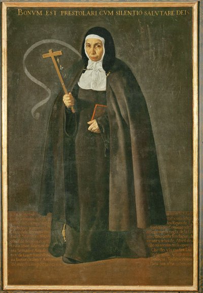 Die ehrwürdige Mutter Jeronima de la Fuente, Nonne im Kloster Santa Isabel de los Reyes von Diego Rodriguez de Silva y Velazquez