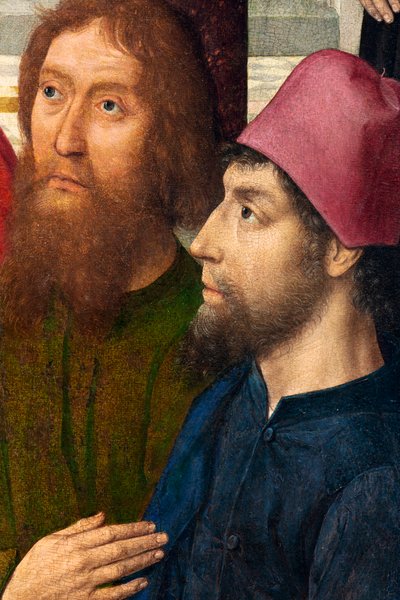 Pfarrkirche (Parochiekerk Sint-Pieter). Abendmahl. Dirk Bouts. 1464-1468. (Detail) von Dirck Bouts