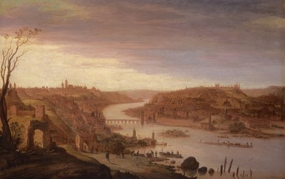 Panoramablick auf Prag (restaurierte Version) von Dirck Verhaert