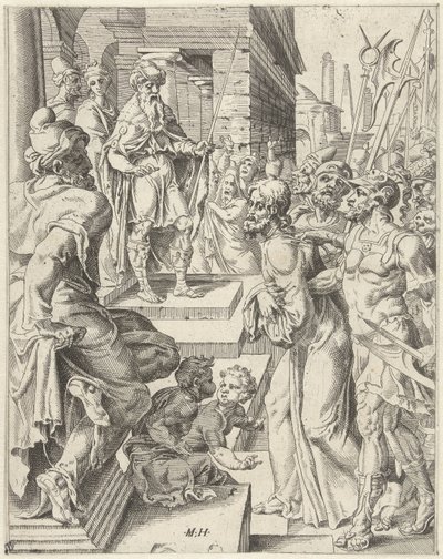 Christus vor Pilatus von Dirck Volckertsz. Coornhert (attributed to)