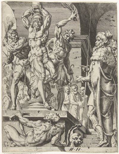Geißelung Christi von Dirck Volckertsz. Coornhert (attributed to)